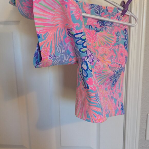 Lilly Pulitzer  Luxletic 5" Nakia Multi Splendor In The Sand Shorts | 8  UPF 50+ - Picture 7 of 12